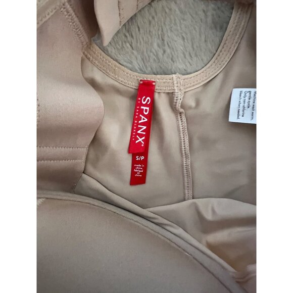 Suit Your Fancy Strapless Mid-Thigh Beige Bodysuit With Adjustable Straps By Spa - Picture 8 of 10